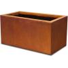 imageKante 236quot L Rectangular Concrete Planters Outdoor Indoor Modern Plant Pot with Drainage Hole and Rubber Plug for Garden Patio Pure White FinishFaux Weathering Steel