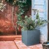 imageKante 236quot L Rectangular Concrete Planters Outdoor Indoor Modern Plant Pot with Drainage Hole and Rubber Plug for Garden Patio Pure White FinishSlate Gray