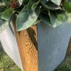 imageKante 236quot L Rectangular Concrete Planters Outdoor Indoor Modern Plant Pot with Drainage Hole and Rubber Plug for Garden Patio Pure White FinishTimber Ridge