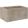 imageKante 236quot L Rectangular Concrete Planters Outdoor Indoor Modern Plant Pot with Drainage Hole and Rubber Plug for Garden Patio Pure White FinishWeathered Concrete