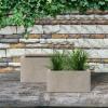 imageKante 236quot L Rectangular Concrete Planters Outdoor Indoor Modern Plant Pot with Drainage Hole and Rubber Plug for Garden Patio Pure White FinishWeathered Concrete
