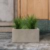 imageKante 236quot L Rectangular Concrete Planters Outdoor Indoor Modern Plant Pot with Drainage Hole and Rubber Plug for Garden Patio Pure White FinishWeathered Concrete