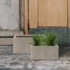 imageKante 236quot L Rectangular Concrete Planters Outdoor Indoor Modern Plant Pot with Drainage Hole and Rubber Plug for Garden Patio Pure White FinishWeathered Concrete