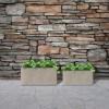 imageKante 236quot L Rectangular Concrete Planters Outdoor Indoor Modern Plant Pot with Drainage Hole and Rubber Plug for Garden Patio Pure White FinishWeathered Concrete