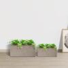 imageKante 236quot L Rectangular Concrete Planters Outdoor Indoor Modern Plant Pot with Drainage Hole and Rubber Plug for Garden Patio Pure White FinishWeathered Concrete