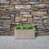 imageKante 236quot L Rectangular Concrete Planters Outdoor Indoor Modern Plant Pot with Drainage Hole and Rubber Plug for Garden Patio Pure White FinishWeathered Concrete