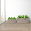 imageKante 236quot L Rectangular Concrete Planters Outdoor Indoor Modern Plant Pot with Drainage Hole and Rubber Plug for Garden Patio Pure White FinishWeathered Concrete