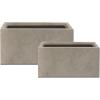 imageKante 236quot L Rectangular Concrete Planters Outdoor Indoor Modern Plant Pot with Drainage Hole and Rubber Plug for Garden Patio Pure White FinishWeathered Concrete