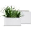 imageKante 236quot L Rectangular Concrete Planters Outdoor Indoor Modern Plant Pot with Drainage Hole and Rubber Plug for Garden Patio Pure White FinishWhite