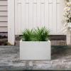imageKante 236quot L Rectangular Concrete Planters Outdoor Indoor Modern Plant Pot with Drainage Hole and Rubber Plug for Garden Patio Pure White FinishWhite