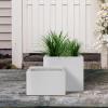 imageKante 236quot L Rectangular Concrete Planters Outdoor Indoor Modern Plant Pot with Drainage Hole and Rubber Plug for Garden Patio Pure White FinishWhite
