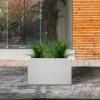 imageKante 236quot L Rectangular Concrete Planters Outdoor Indoor Modern Plant Pot with Drainage Hole and Rubber Plug for Garden Patio Pure White FinishWhite