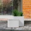 imageKante 236quot L Rectangular Concrete Planters Outdoor Indoor Modern Plant Pot with Drainage Hole and Rubber Plug for Garden Patio Pure White FinishWhite