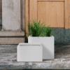imageKante 236quot L Rectangular Concrete Planters Outdoor Indoor Modern Plant Pot with Drainage Hole and Rubber Plug for Garden Patio Pure White FinishWhite