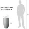 imageKante 24 Inch Tall Round Concrete Planter Large Indoor Outdoor Plant Pots with Drainage Hole and Rubber Plug Modern Decorative Garden Pots for Home Patio Porch CharcoalNatural Concrete