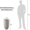 imageKante 24 Inch Tall Round Concrete Planter Large Indoor Outdoor Plant Pots with Drainage Hole and Rubber Plug Modern Decorative Garden Pots for Home Patio Porch CharcoalWeathered Concrete