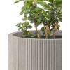imageKante 24 Inch Tall Round Concrete Planter Large Indoor Outdoor Plant Pots with Drainage Hole and Rubber Plug Modern Decorative Garden Pots for Home Patio Porch CharcoalTextured Weathered Concrete