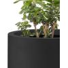 imageKante 24 Inch Tall Round Concrete Planter Large Indoor Outdoor Plant Pots with Drainage Hole and Rubber Plug Modern Decorative Garden Pots for Home Patio Porch CharcoalBlack