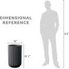 imageKante Tall Fulted Planter 177 Inch Tall Round Concrete Plant Pots with Drainage Hole and Rubber Plug Modern Decor for Indoor Outdoor Plants Flower WhiteBlack
