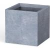 imageKante 10 Inch Square Concrete Planter for Outdoor Indoor Home Patio Garden Large Plant Pot with Drainage Hole and Rubber Plug Pure WhiteLight Gray