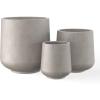 imageKante 153quot116quot82quot Dia Round Concrete Planter Large Outdoor Indoor Planter Pots Containers with Drainage Holes and Rubber Plug for Home Garden Patio Pure WhiteWeathered Concrete