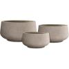imageKante 216quot169quotand 125quot Dia Round Pure White Elegant Planters Set of 3 Outdoor Indoor Garden Plant Pot with Drainage Hole and Rubber Plug for Home ampamp PatioWeathered Concrete