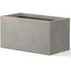 imageKante 232quot L Long Rectangular Concrete Planter Large Outdoor Indoor Garden Pots with Drainage Hole and Rubber Plug Pure WhiteWeathered Concrete