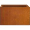 imageKante 236quot L Rectangular Concrete Planters Outdoor Indoor Modern Plant Pot with Drainage Hole and Rubber Plug for Garden Patio Pure White FinishFaux Weathering Steel