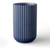 imageKante Tall Fulted Planter 177 Inch Tall Round Concrete Plant Pots with Drainage Hole and Rubber Plug Modern Decor for Indoor Outdoor Plants Flower WhiteDark Blue