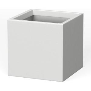 imageKante 10 Inch Square Concrete Planter for Outdoor Indoor Home Patio Garden Large Plant Pot with Drainage Hole and Rubber Plug Pure WhitePure White