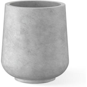 imageKante 116quot Dia Round Concrete Planter Outdoor Indoor Large Plant Pots Containers with Drainage Hole and Rubber Plug for Home Garden Patio Pure WhiteNatural Concrete