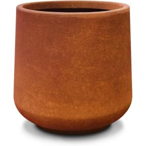 imageKante 116quot Dia Round Concrete Planter Outdoor Indoor Large Plant Pots Containers with Drainage Hole and Rubber Plug for Home Garden Patio Pure WhiteIron Oxide