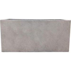 imageKante 232quot L Long Rectangular Concrete Planter Large Outdoor Indoor Garden Pots with Drainage Hole and Rubber Plug Pure WhiteBuff Concrete