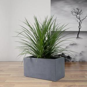 imageKante 232quot L Long Rectangular Concrete Planter Large Outdoor Indoor Garden Pots with Drainage Hole and Rubber Plug Pure WhiteConcrete