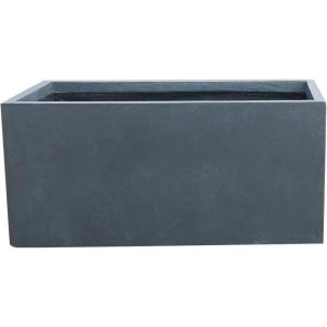 imageKante 232quot L Long Rectangular Concrete Planter Large Outdoor Indoor Garden Pots with Drainage Hole and Rubber Plug Pure WhiteDark Gray