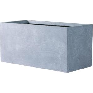 imageKante 232quot L Long Rectangular Concrete Planter Large Outdoor Indoor Garden Pots with Drainage Hole and Rubber Plug Pure WhiteGray