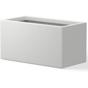 imageKante 232quot L Long Rectangular Concrete Planter Large Outdoor Indoor Garden Pots with Drainage Hole and Rubber Plug Pure WhitePure White