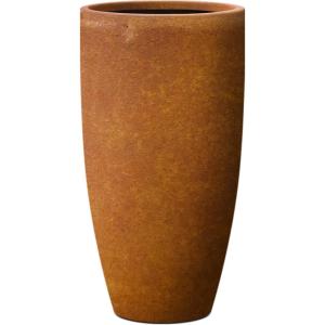 imageKante 236quot H Pure White Concrete Tall Planters Set of 2 Large Outdoor Indoor Decorative Plant Pots with Drainage Hole and Rubber Plug Modern Style for Home and GardenIron Oxide