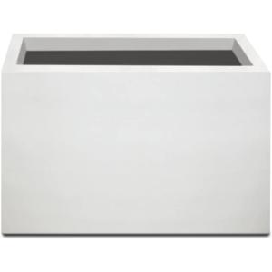 imageKante 236quot L Rectangular Concrete Planters Outdoor Indoor Modern Plant Pot with Drainage Hole and Rubber Plug for Garden Patio Pure White FinishWhite