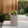 imageKante 157quot H Tall Rectangular Concrete Planters Outdoor Indoor Lightweight Plant Pots with Drainage Hole and Rubber Plug Modern Style for Home Garden Patio CharcoalWeathered Concrete
