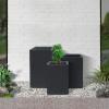 imageKante 157quot H Tall Rectangular Concrete Planters Outdoor Indoor Lightweight Plant Pots with Drainage Hole and Rubber Plug Modern Style for Home Garden Patio CharcoalCharcoal