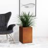 imageKante 157quot H Tall Rectangular Concrete Planters Outdoor Indoor Lightweight Plant Pots with Drainage Hole and Rubber Plug Modern Style for Home Garden Patio CharcoalFaux Weathering Steel