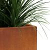 imageKante 157quot H Tall Rectangular Concrete Planters Outdoor Indoor Lightweight Plant Pots with Drainage Hole and Rubber Plug Modern Style for Home Garden Patio CharcoalFaux Weathering Steel