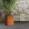 imageKante 157quot H Tall Rectangular Concrete Planters Outdoor Indoor Lightweight Plant Pots with Drainage Hole and Rubber Plug Modern Style for Home Garden Patio CharcoalFaux Weathering Steel