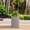 imageKante 157quot H Tall Rectangular Concrete Planters Outdoor Indoor Lightweight Plant Pots with Drainage Hole and Rubber Plug Modern Style for Home Garden Patio CharcoalWeathered Concrete