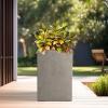 imageKante 157quot H Tall Rectangular Concrete Planters Outdoor Indoor Lightweight Plant Pots with Drainage Hole and Rubber Plug Modern Style for Home Garden Patio CharcoalWeathered Concrete