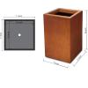 imageKante 157quot H Tall Rectangular Concrete Planters Outdoor Indoor Lightweight Plant Pots with Drainage Hole and Rubber Plug Modern Style for Home Garden Patio CharcoalFaux Weathering Steel
