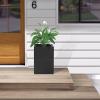 imageKante 157quot H Tall Rectangular Concrete Planters Outdoor Indoor Lightweight Plant Pots with Drainage Hole and Rubber Plug Modern Style for Home Garden Patio CharcoalCharcoal