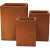 imageKante 157quot H Tall Rectangular Concrete Planters Outdoor Indoor Lightweight Plant Pots with Drainage Hole and Rubber Plug Modern Style for Home Garden Patio CharcoalFaux Weathering Steel