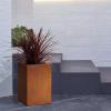 imageKante 157quot H Tall Rectangular Concrete Planters Outdoor Indoor Lightweight Plant Pots with Drainage Hole and Rubber Plug Modern Style for Home Garden Patio CharcoalFaux Weathering Steel